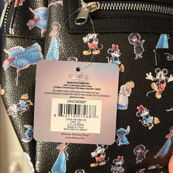Disney 100 Mini Backpack Featuring Mickey & Minnie Mouse, Stitch NWT - Picture 2 of 5
